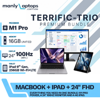Apple MacBook Pro 14" A2442 Bundle M1 Pro 512GB 16GB + iPad 9th Gen + 24" 100Hz Monitor image