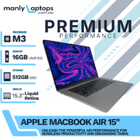 Apple MacBook Air 15" A3114 Space Gray (2024) M3 Chip 8-Core 512GB SSD 16GB RAM - macOS Sequoia image