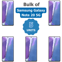 Bulk of 5x Samsung Galaxy Note 20 5G SM-N981B - 256GB 6.7 in Gray Smartphone (Unlocked) image