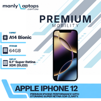 Apple iPhone 12 - 64GB - Black 6.1" A2403 (Unlocked) 5G Smartphone image