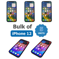 Bulk of 5x Apple iPhone 12 - 128GB - Black (Unlocked) A2403 Smartphone