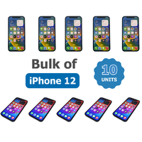 Bulk of 10x Apple iPhone 12 - 128GB - Black (Unlocked) A2403 Smartphone image