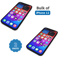 Bulk 2x Apple iPhone 12 - 128GB - Black (Unlocked) A2403 5G 6.1" Smartphone