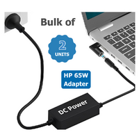 Bulk of 2x Genuine HP 45W AC Power Adapter 19.5V (2.31A) Blue Tip 4.5mm x 3.0mm + USB-C Adapter