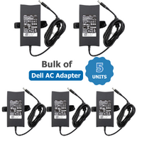 Bulk of 5x Genuine Dell 130W Laptop Charger 19.5V (6.7 A) Barrel tip 7.4mm x 5.0mm AC Power Adapter