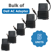 Bulk of 5x Genuine Dell 65W AC Power Adapter (HA65NM130) 19.5v (3.34A)7.4mm x 5.0mm
