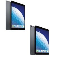 Bulk 2x Apple iPad Air (3rd Gen) 64GB Wi-Fi + Cellular -  10.5in Space Grey Tablet A2123 (Unlocked)