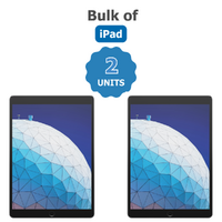 Bulk of 2x Apple iPad Air (3rd Gen) 64GB, Wi-Fi + Cellular A2123 - 10.5in Space Grey Tablet (Unlocked) image