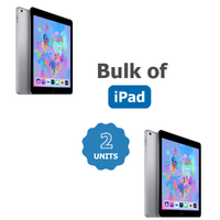 Bulk of 2x Apple iPad 6th Gen. 32GB Wi-Fi + Cellular A1954 (Unlocked) 9.7in Space Grey Tablet