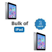 Bulk of 2x Apple iPad 6th Gen. 32GB, Wi-Fi + Cellular A1954 (Unlocked) 9.7in Space Grey Tablet