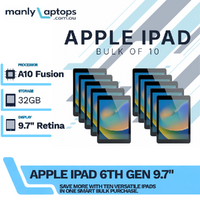 Bulk of 10x Apple iPad 6th Gen - 32GB - Space Gray 9.7" A1893 Wi-Fi Tablet image