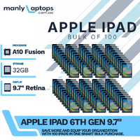 Bulk of 100x Apple iPad 6th Gen - 32GB - Space Gray 9.7" A1893 Wi-Fi Tablet image