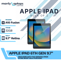 Bulk of 2x Apple iPad 6th Gen - 32GB - Space Gray 9.7" A1893 Wi-Fi Tablet image