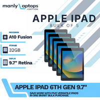 Bulk of 5x Apple iPad 6th Gen - 32GB - Space Gray 9.7" A1893 Wi-Fi Tablet image