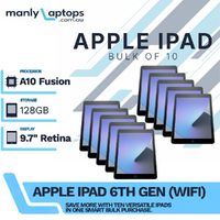 Bulk 10x Apple iPad 6th Gen - 128GB - Space Gray 9.7" A1893 Wi-Fi Tablet image