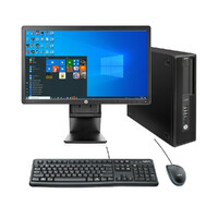 HP Z240 SFF Gaming Bundle Desktop Xeon 3.3GHz 16GB RAM 4GB GTX 1650 + 22" Monitor image
