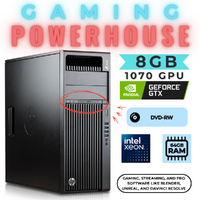 HP Z440 Gaming Desktop Tower Xeon E5-1680v3 8-Cores 512GB 64GB RAM 8GB GTX 1070 image