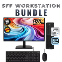 HP Z2 G4 SFF Workstation Desktop i7-8700 6-Cores 16GB RAM 256GB SSD + 27