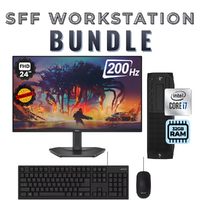 HP Z2 G4 SFF Workstation Desktop i7-8700 6-Cores 32GB RAM 512GB SSD + 24" 200Hz Monitor image