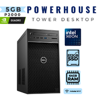 Dell 3630 Desktop Tower Xeon E-2146G 6-Cores 3.5GHz 512GB 64GB RAM 5GB Quadro P2000 image