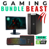 Dell 5810 Gaming Tower Bundle Xeon 6-Core 256GB 32GB RAM 6GB GTX 3050 + 24" Monitor image