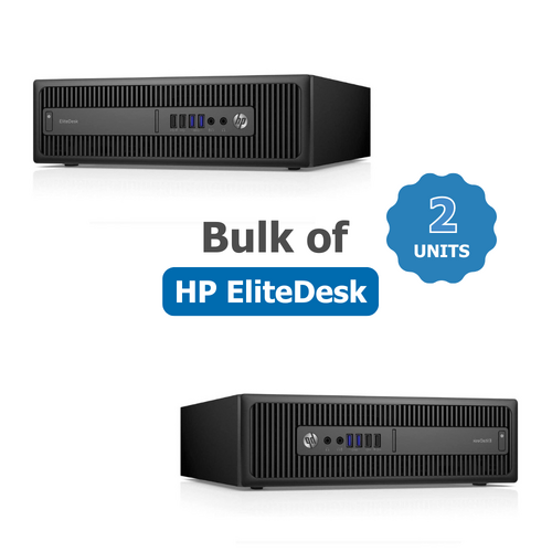 Bulk of 2x HP EliteDesk 800 G2 SFF Desktop PC Intel i5-6500 3.2GHz 32GB RAM 1TB SSD + Wi-Fi