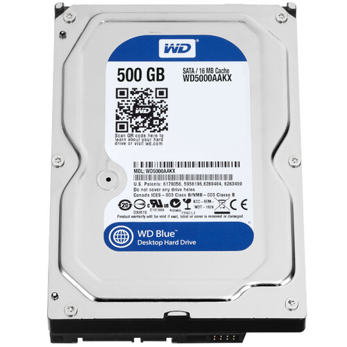 WD Blue 3.5" 500GB Desktop SATA Hard Drive (HDD) 7200 rpm P/N: 634605-003