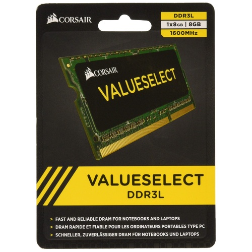 Corsair ValueSelect 8GB (1x8GB) DDR3L 1600MHz CL11 Laptop Memory Module