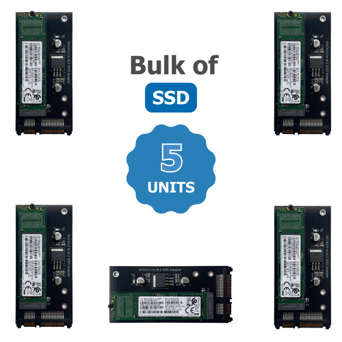 Bulk of 5x Branded 128GB M.2 Solid State Drive to 2.5" SATA Bracket SSD for Laptop Desktop