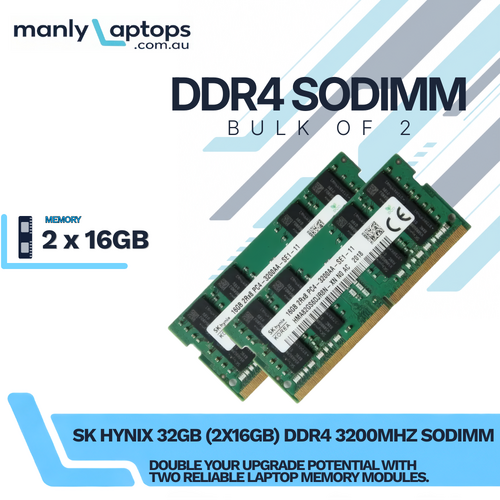 Bulk 2x SK Hynix 16GB DDR4 3200MHz SODIMM RAM - Laptop Memory Module