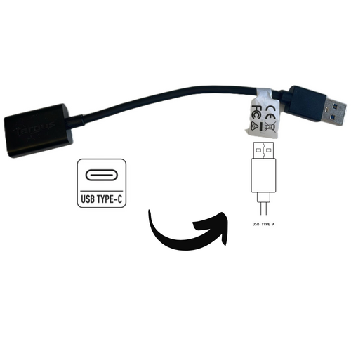 Targus USB-C (Female) to USB-A (Male) 3.0 - Black Cable Adapter