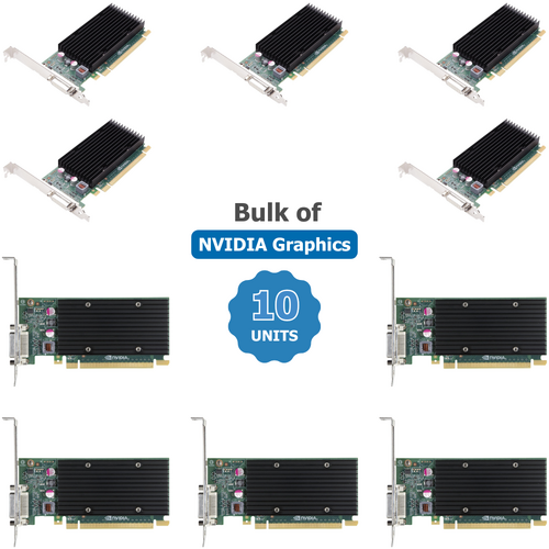 Bulk of 10x NVIDIA NVS 300 512MB DDR3 PCIe Graphics Card DMS-59 - High Profile
