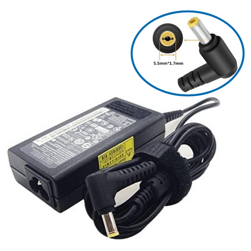Genuine Acer Laptop Charger 65W 19V (3.42A) Yellow Tip 5.5mm x 1.7mm Adapter
