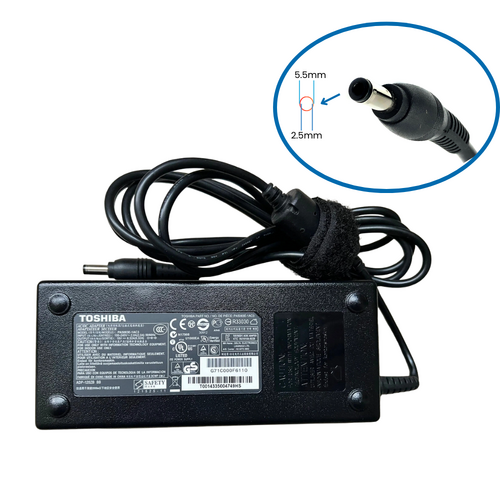 Genuine Toshiba 120W Laptop Charger 19V (6.32A) Small Barrel 5.5 x 2.5mm Adapter