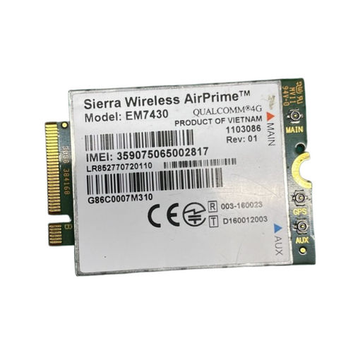 Sierra Wireless EM7430 4G LTE WWAN M.2 Card for Lenovo – Qualcomm Snapdragon X7, 300Mbps