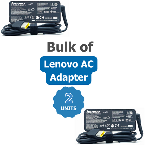 Bulk of 2x Genuine Lenovo Laptop Charger 45W 20V (2.25A) Square Tip AC Adapter For ThinkPad