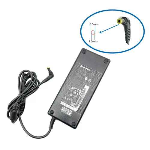Genuine Lenovo Laptop Charger 130W 19.5V (6.7A) Small Barrel Tip 5.5mm x 2.5mm Adapter