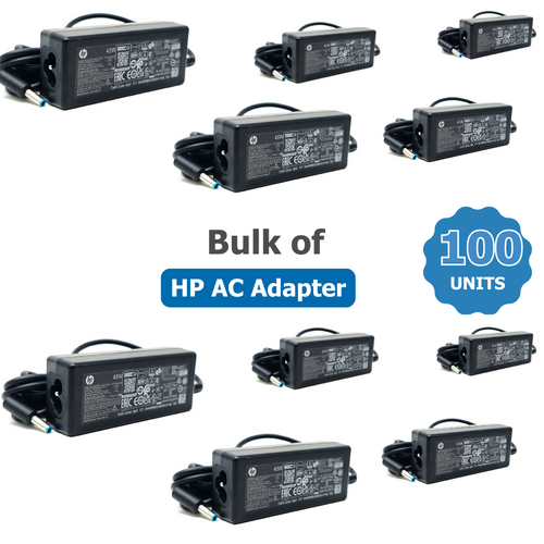 Bulk of 100x Genuine HP 45W AC Power Adapter (741727-001) 19.5V (2.31A) Blue Tip 4.5mm x 3.0mm