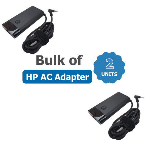 Bulk of 2x Genuine HP 150W Laptop Charger 19.5V, 7.7A, 4.5x3.0mm Blue Tip AC Adapter