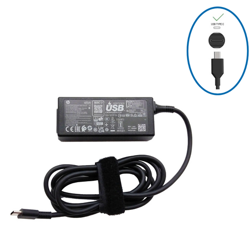 Genuine HP 45W Laptop Charger USB-C 15.0V (3.0A) Adapter for Chromebook, Spectre, Envy
