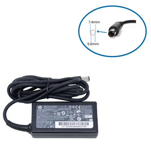 Genuine HP 45W Laptop Charger 19.5V (2.31A) Large Barrel Tip - 7.4mm x 5.0 mm Adapter