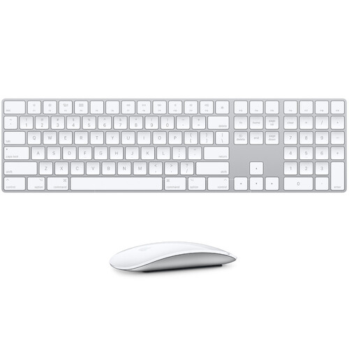 Apple Magic Wireless Keyboard A1843 With Numeric Keypad + Magic Mouse 2 A1657