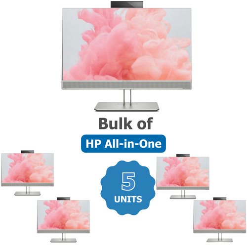 Bulk of 5x HP 800 G4 23" All-in-One Touch Desktop i5-8500 6-Cores 256GB 16GB RAM Windows 11