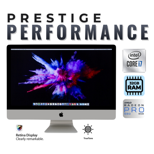 Apple iMac A1419 27" Retina 5K i7-7700K 2.12TB Fusion 32GB RAM Radeon Pro 580 - macOS Ventura (2017)