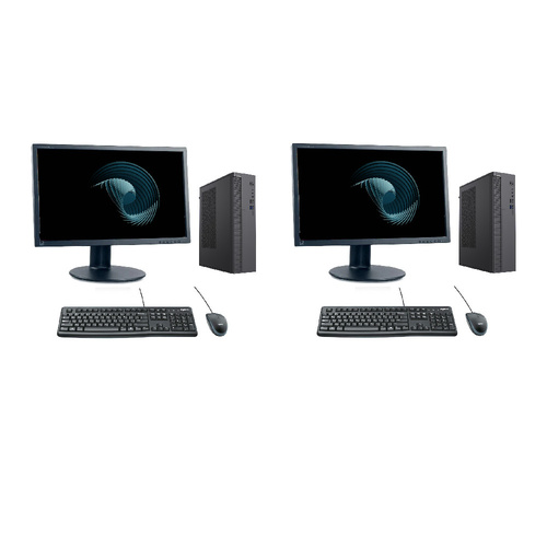  Bulk 2x Intel i5 SFF Entry Gaming Bundle Desktop 8GB RAM SSD+HDD + 24" Monitor + Keyboard and Mouse