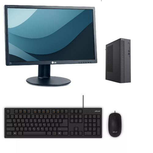 Intel i5 SFF Bundle Desktop 16GB RAM SSD+HDD + 24" Monitor + Keyboard and Mouse