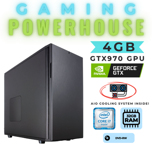 Gaming Desktop Tower i7-5820K 3.6GHz 512GB SSD 32GB RAM 4GB GTX970 Graphics
