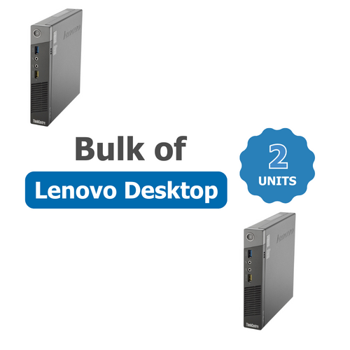 Bulk of 2x Lenovo ThinkCentre M93P Tiny Desktop i5-4570T 3.0GHz 8GB RAM 128GB SSD
