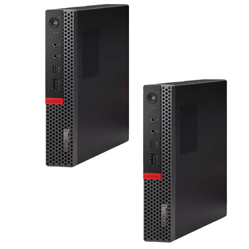 Bulk of 2x Lenovo ThinkCentre M710q Tiny Desktop PC i3-6100T 3.2GHz 8GB RAM 256GB SSD W10H