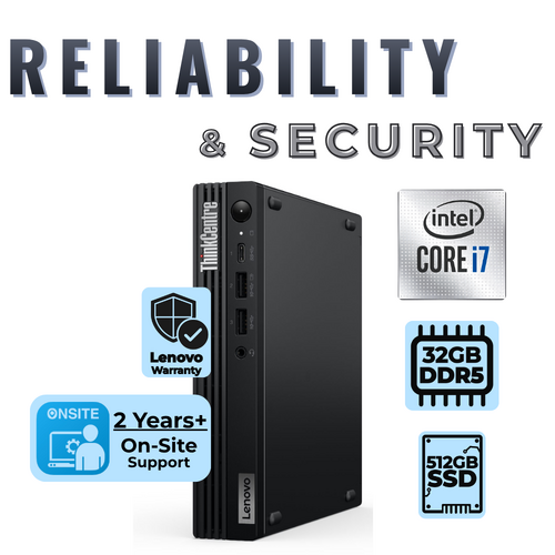 Lenovo ThinkCentre M70q Gen 5 Tiny Desktop i7-14700T 20-Cores 512GB 32GB RAM - WTY Sept 2028